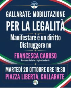 Gallarate,  appello alla legalità